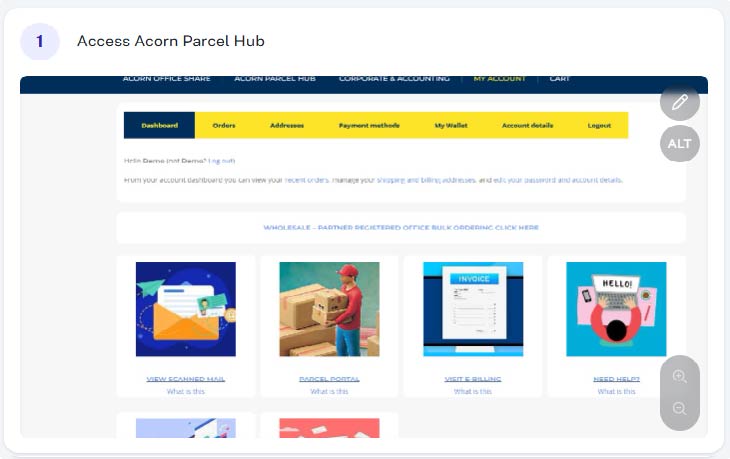 How do I view my past parcels