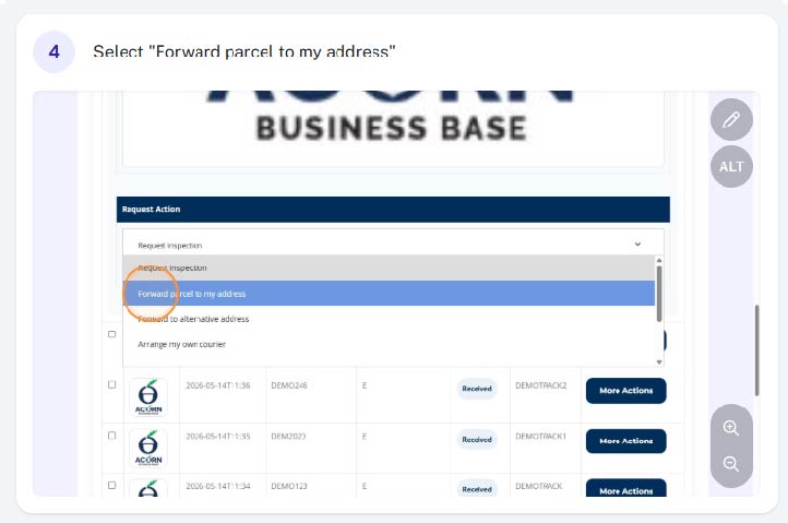 How do I request forwarding 4