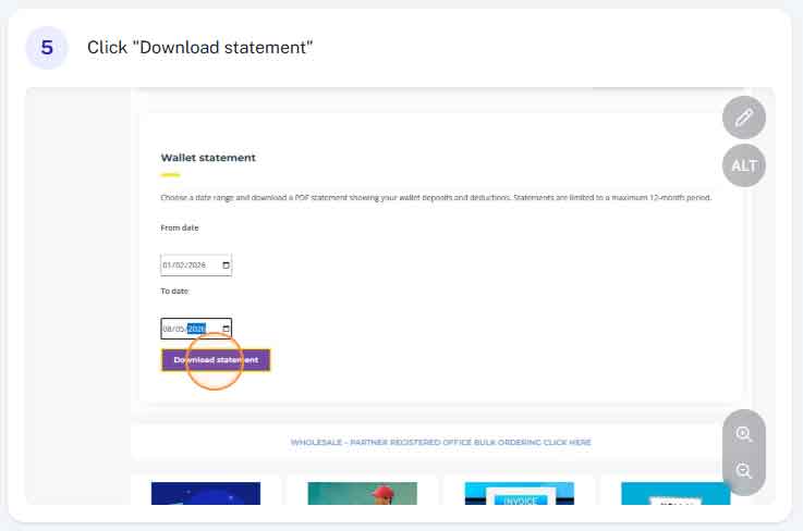 How do I generate a statement 5
