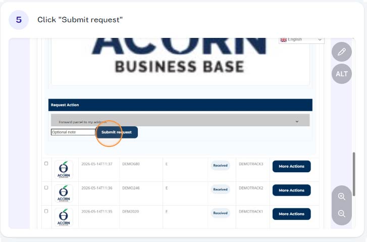 How do I request forwarding 5