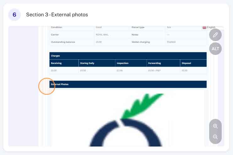 How do I view my parcels step 6