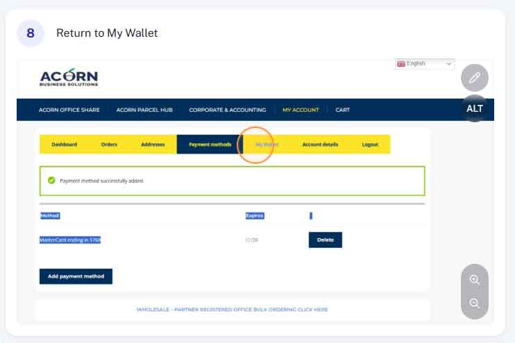 How do I setup auto top up step 8