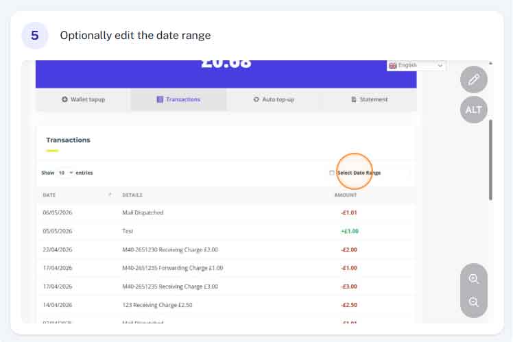 How to view wallet transaction