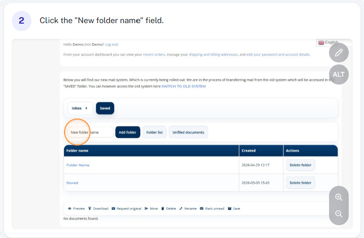 How to setup storage folders step 2