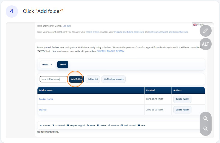 How to setup storage folders step 4