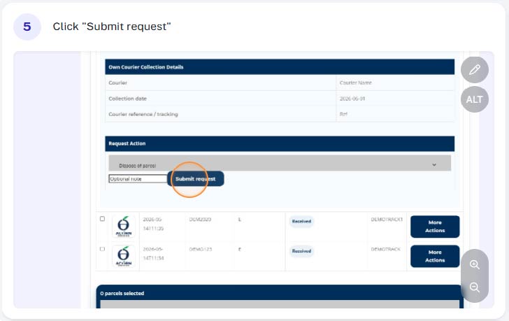 How do I request disposal 5