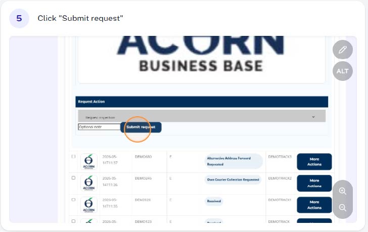 How do I request a parcel inspection 5
