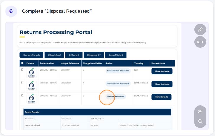How do I request disposal 6